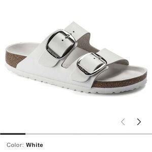 Birkenstock - White Big Buckle Arizona